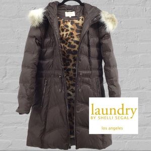 Laundry by Shelli Segal Brown Puffer Coat